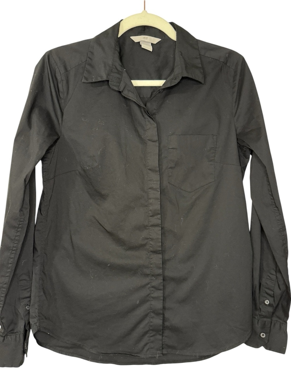 H&M Black Button Up Shirt Size 4